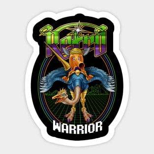 Retro warrior Sticker